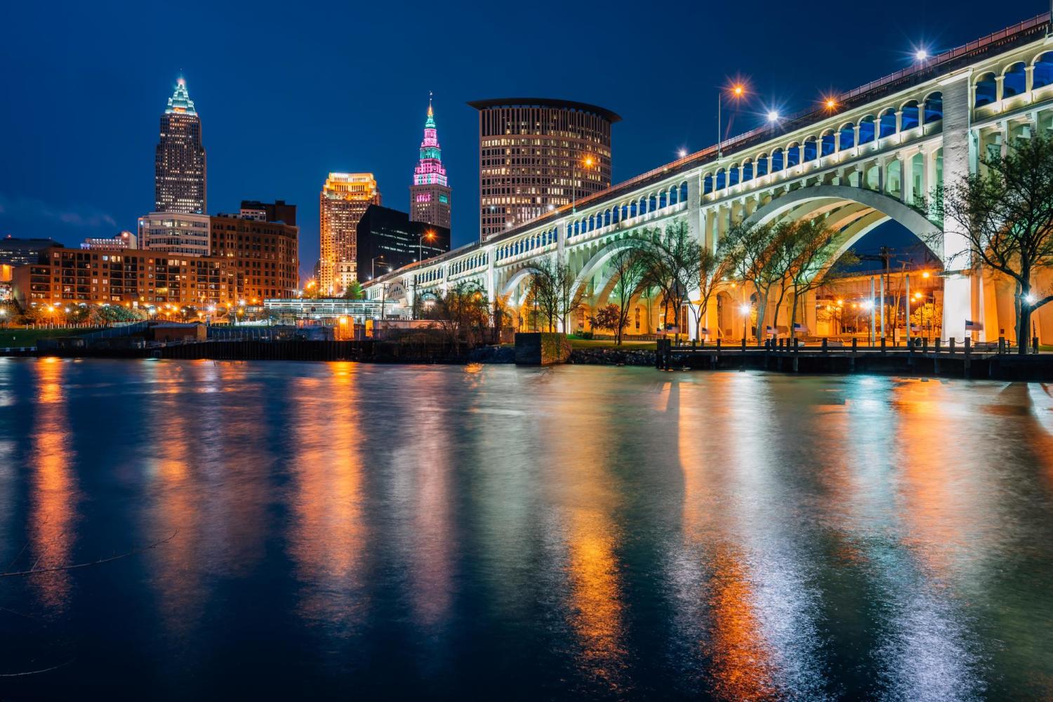 Cleveland, Ohio The Cleveland skyline and Detroit-Superior Bridge  